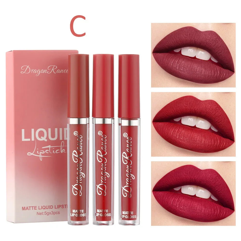 3 PCS Liquid Lipsticks Set Long Lasting