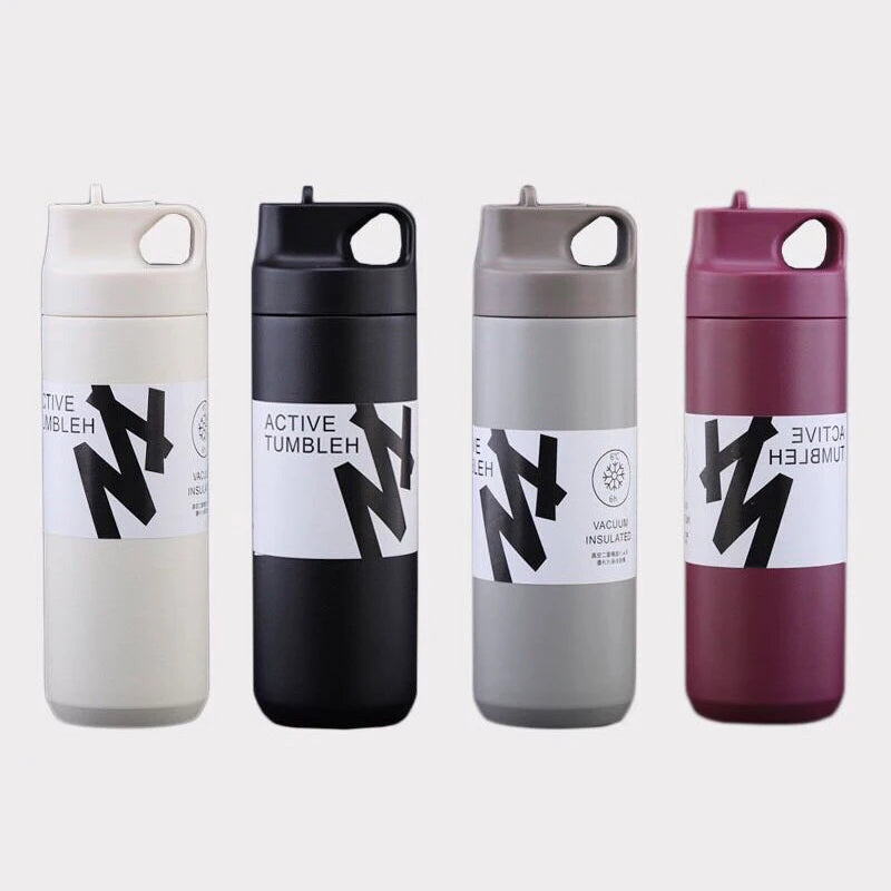 550ML Thermos Bottle Portable Tumbler Vacuum Flasks Stainless Steel Insulated Cup Outdoor Sports Water Bottle Travel Thermal Mug
