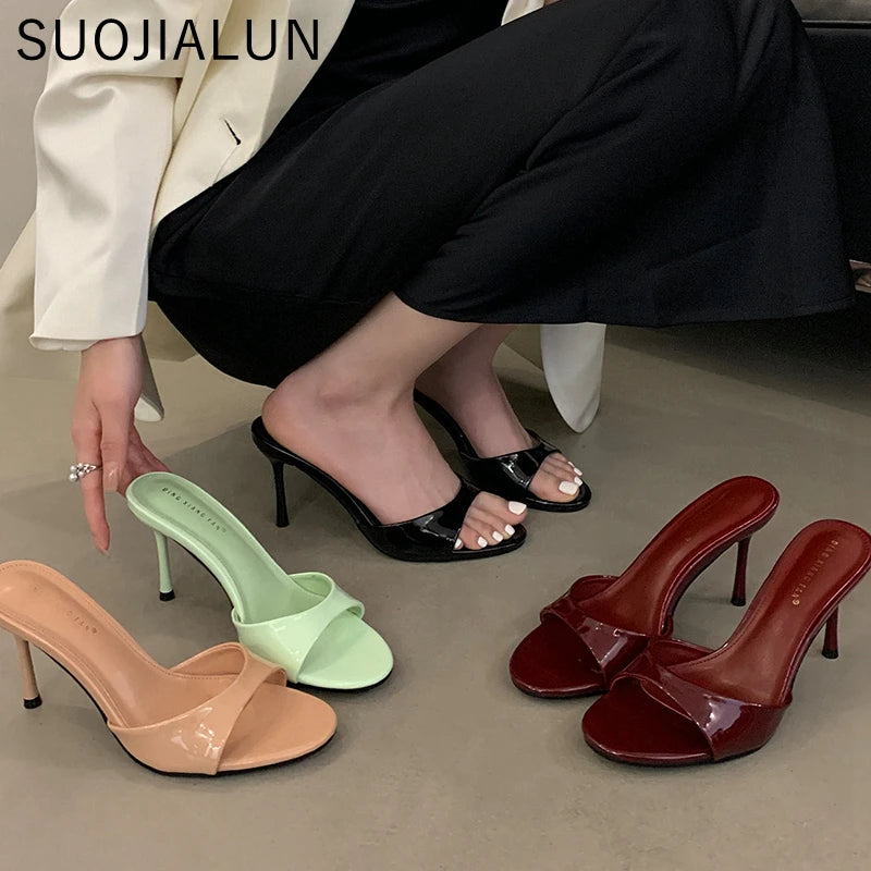 Summer elegant heels slippers