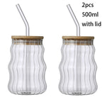stripe glass tumbler