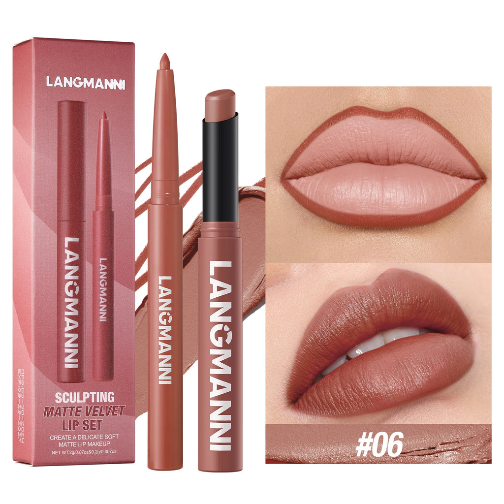 waterproof lip-liner+lipstick