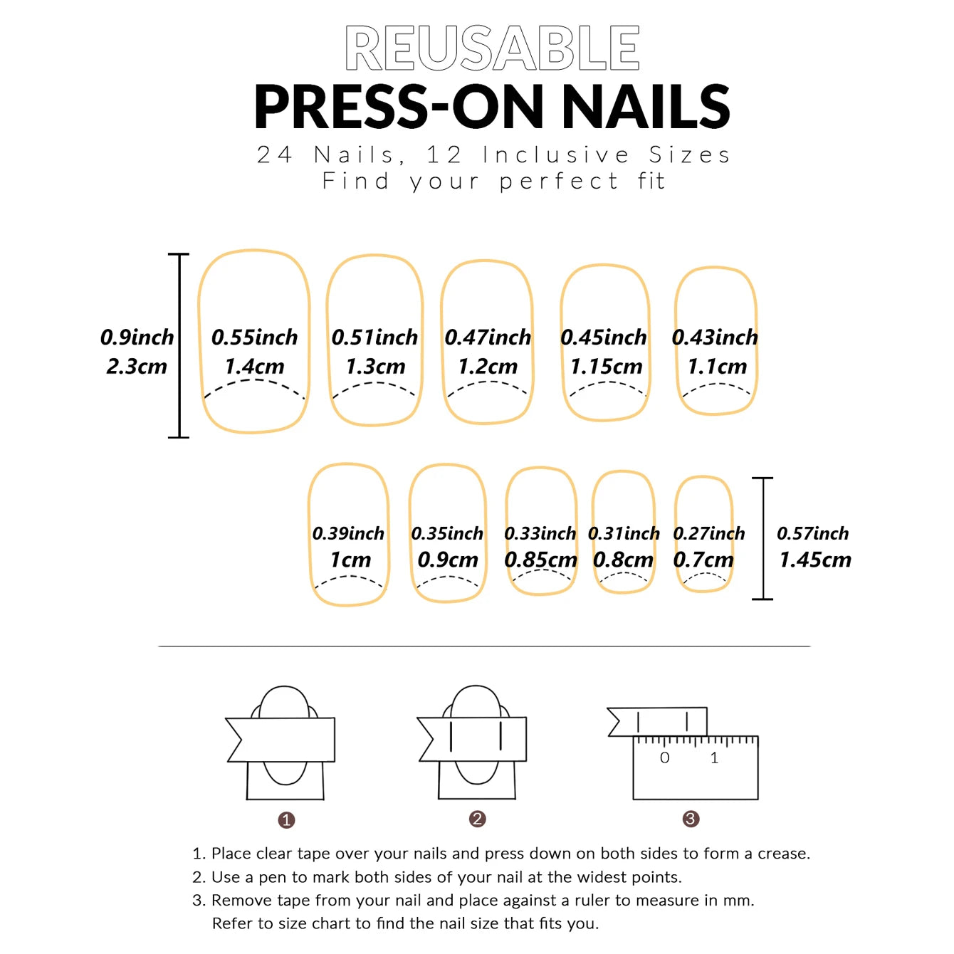 VortexGlow Nails (24 PCs)