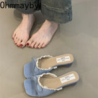 Butterfly Knot Lace slippers