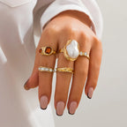 Crystal golden rings