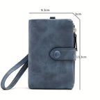 Frosted leather mini wallet