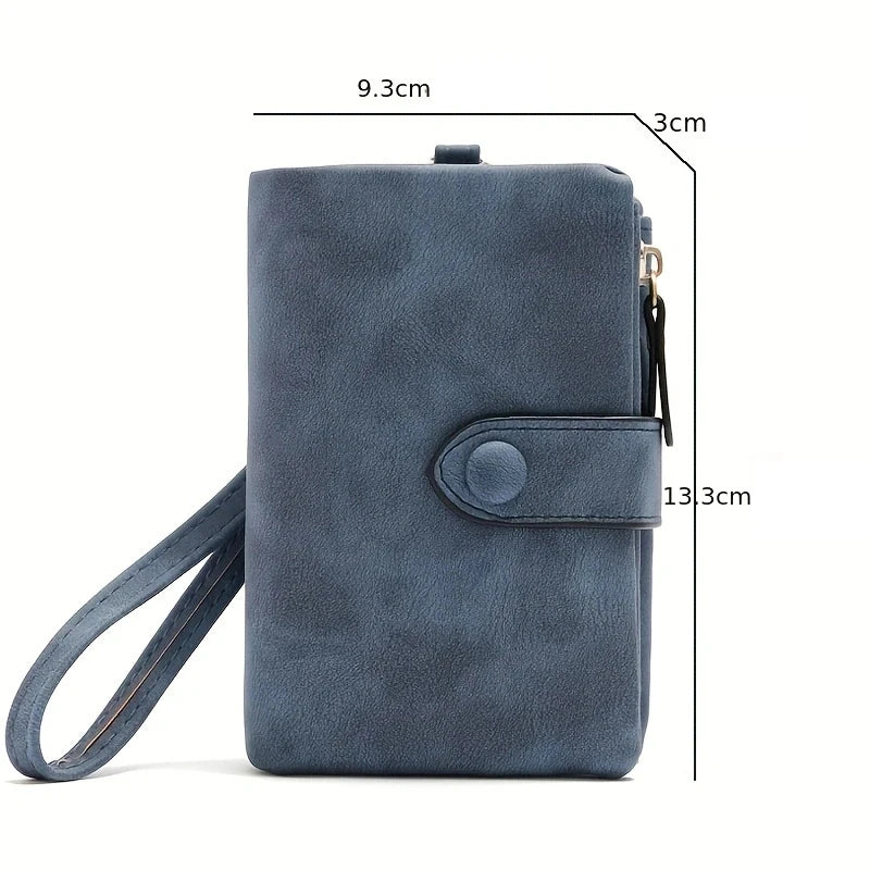 Frosted leather mini wallet