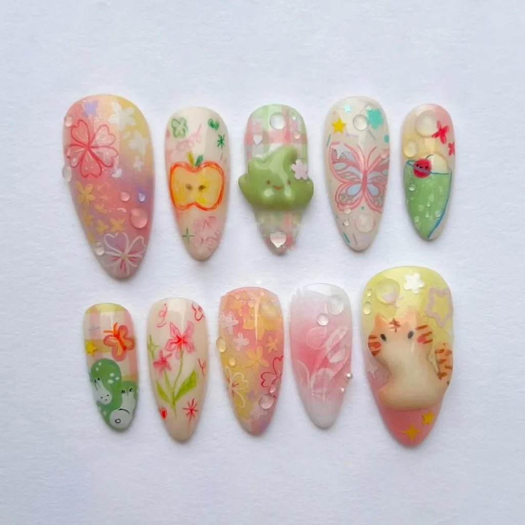 Kawaii press nails