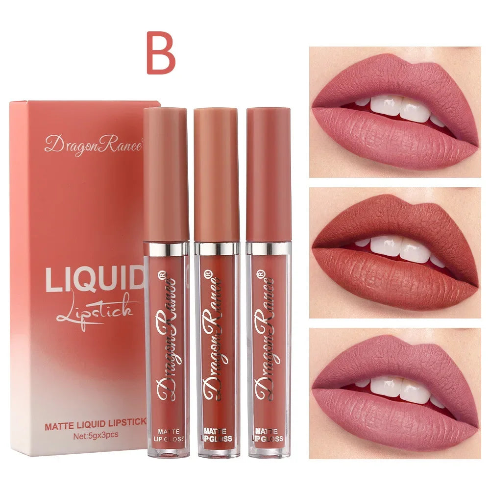 3 PCS Liquid Lipsticks Set Long Lasting
