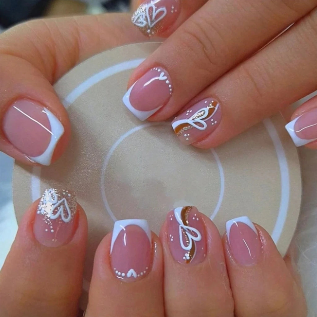 French heart nails