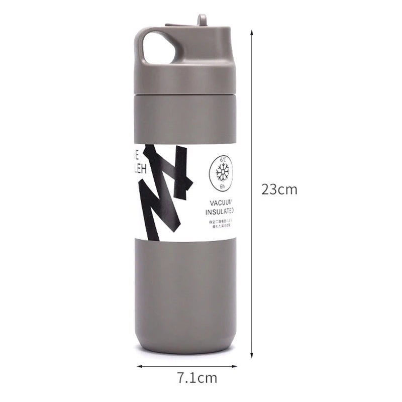 550ML Thermos Bottle Portable Tumbler Vacuum Flasks Stainless Steel Insulated Cup Outdoor Sports Water Bottle Travel Thermal Mug