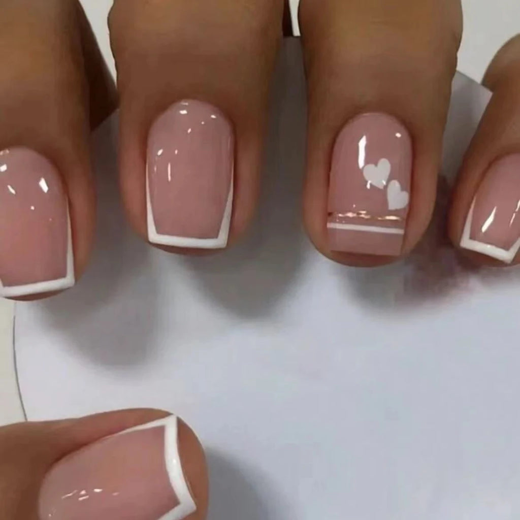 French heart nails