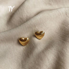 Golden heart earrings