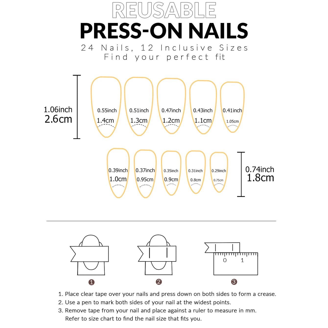 VortexGlow Nails (24 PCs)