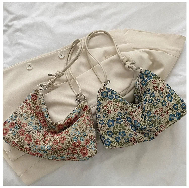 Vintage print shoulder bag
