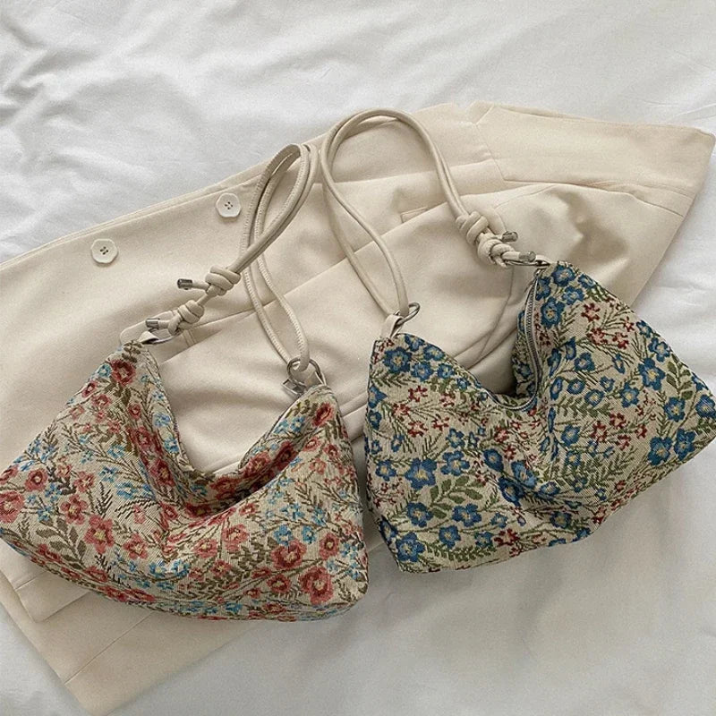 Vintage print shoulder bag
