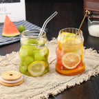 stripe glass tumbler
