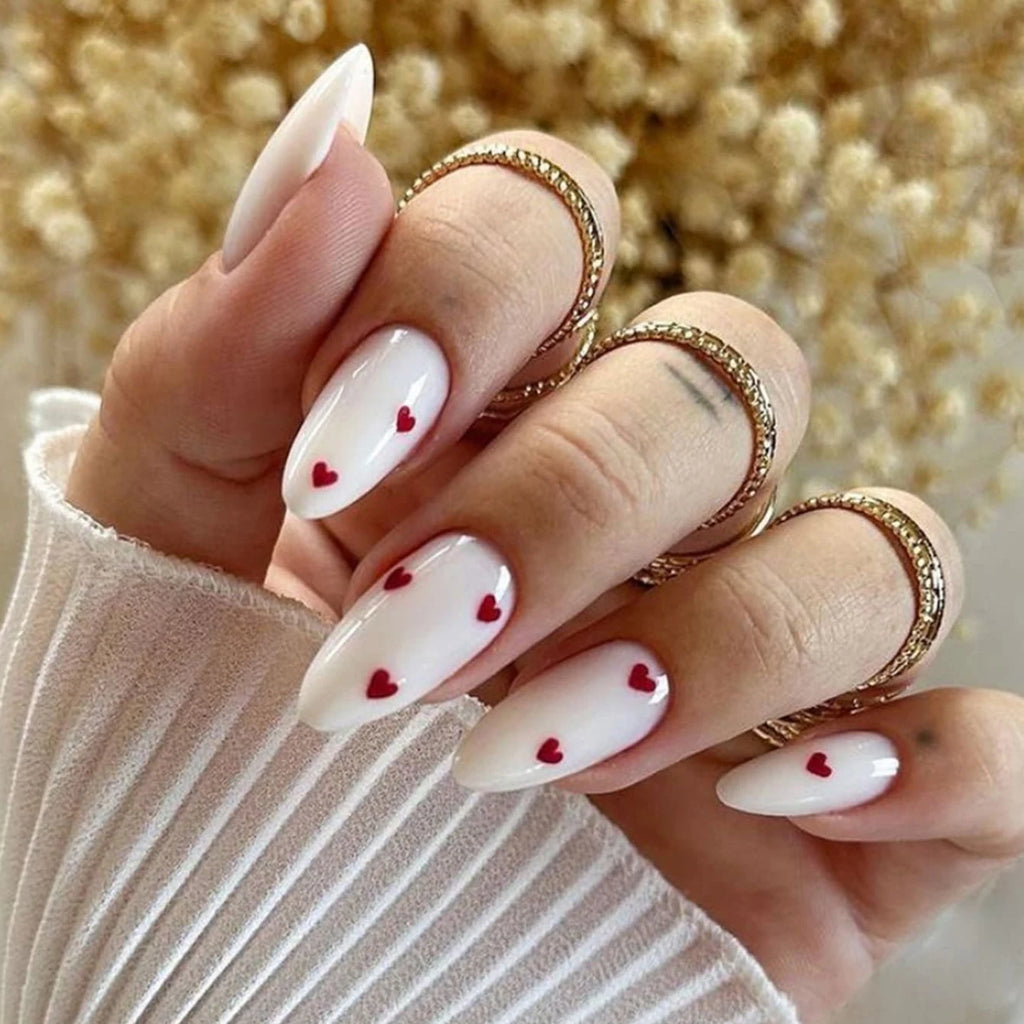 Red french nails