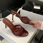 Summer elegant heels slippers