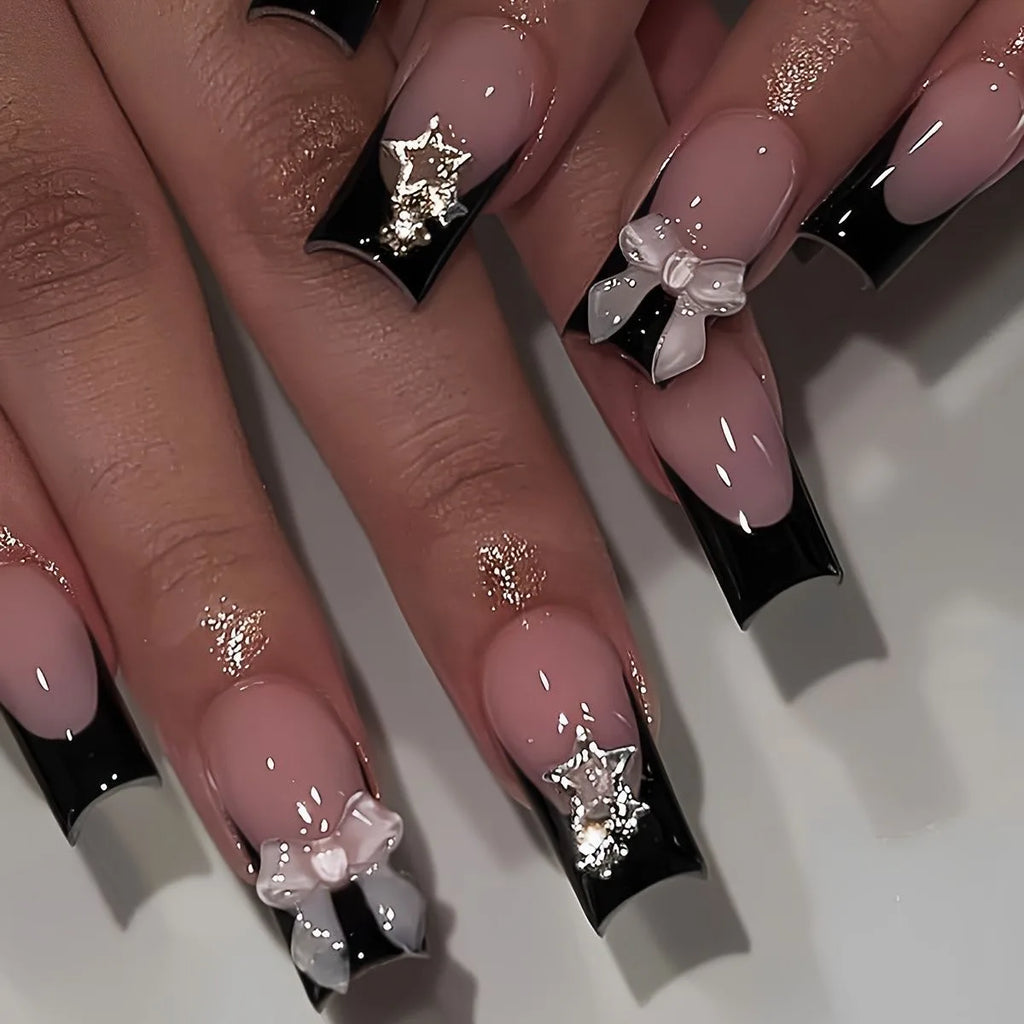 Black French Nails