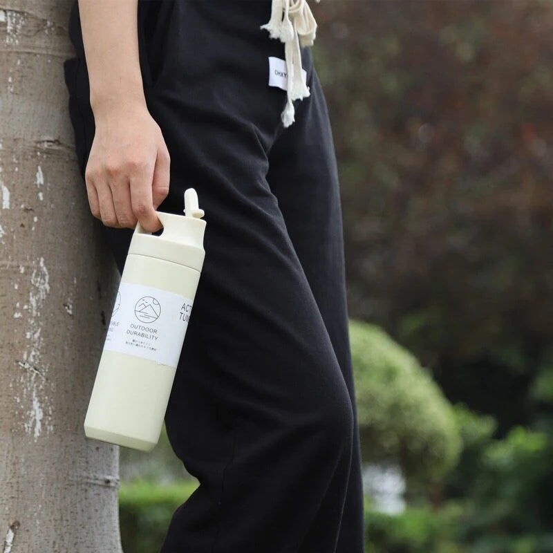 550ML Thermos Bottle Portable Tumbler Vacuum Flasks Stainless Steel Insulated Cup Outdoor Sports Water Bottle Travel Thermal Mug