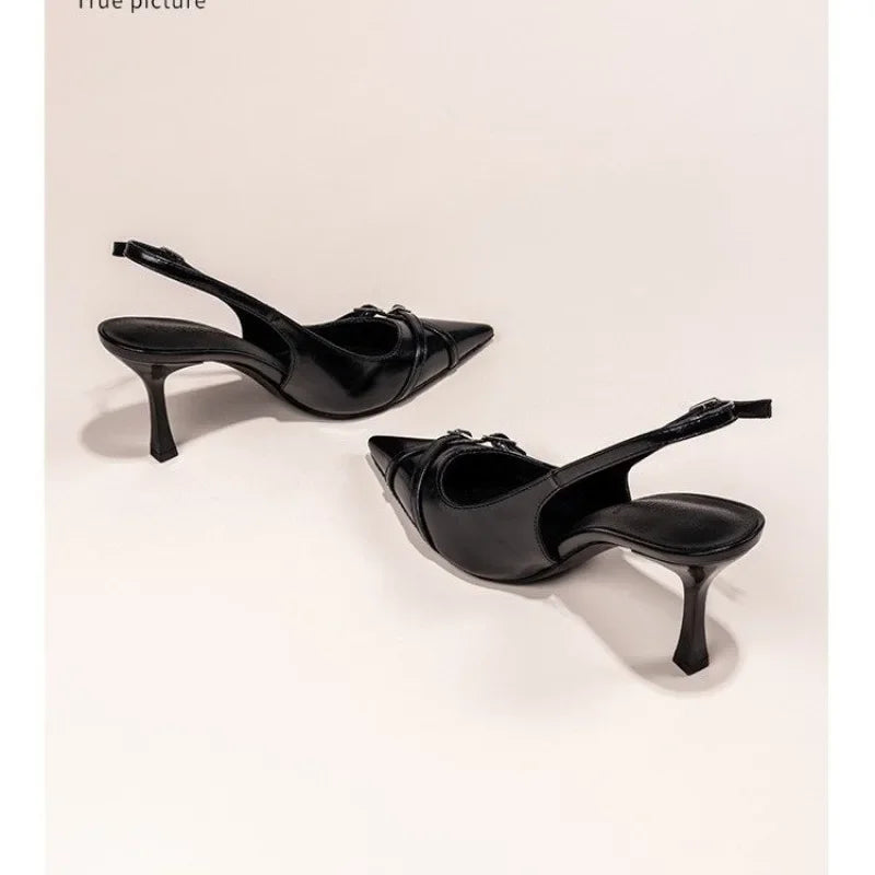 Pointed-Toe Buckle Pumps