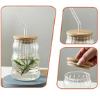 stripe glass tumbler