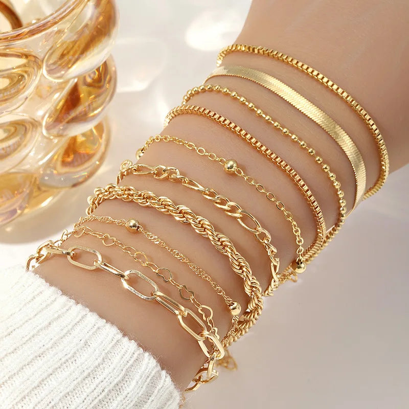 10 PCs vintage style braclets