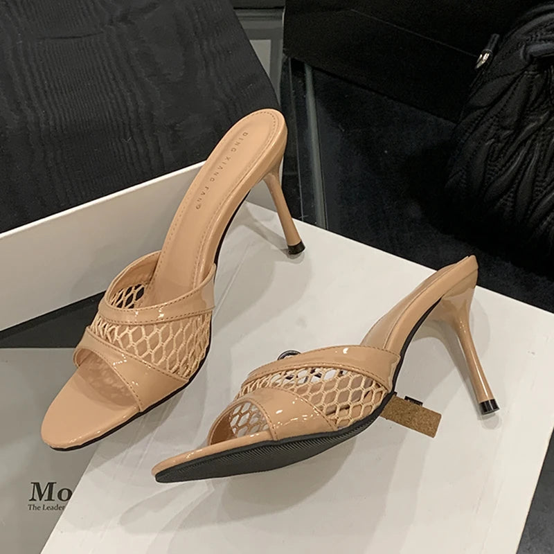 Summer elegant heels slippers